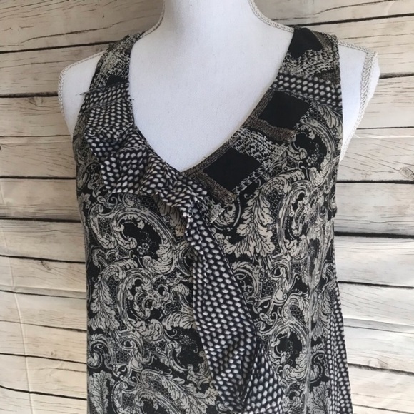 Mystree Multi Patterned Sleeveless Blouse - Picture 1 of 8